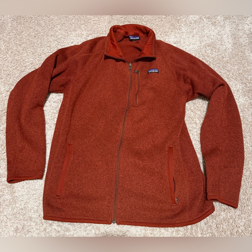 Patagonia Orange Fleece Jacket Men’s Large